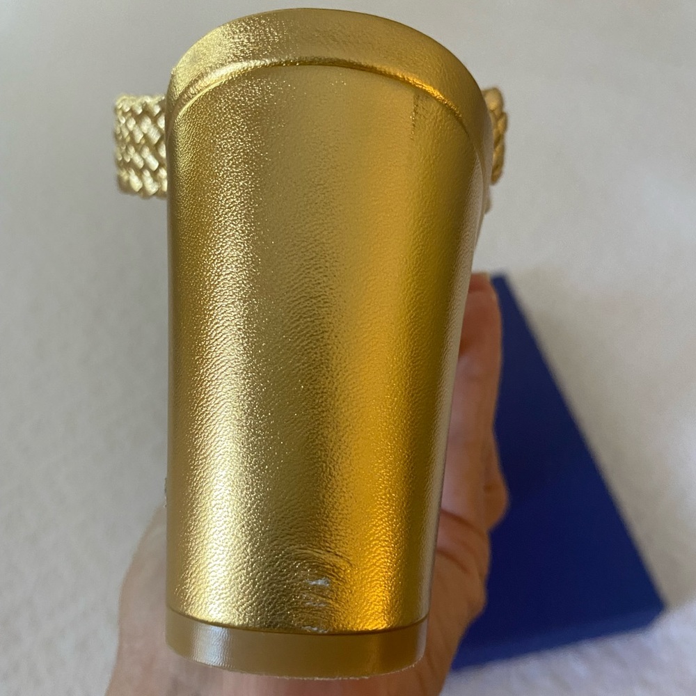 Stuart Weizmann Vicky Metallic Leather Sandals Go… - image 7